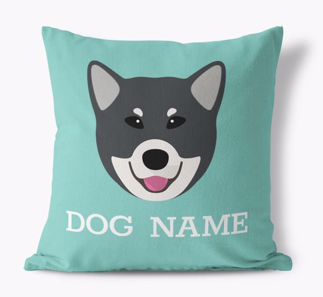 {dogsName}'s Icon: Personalized {breedFullName} Canvas Pillow